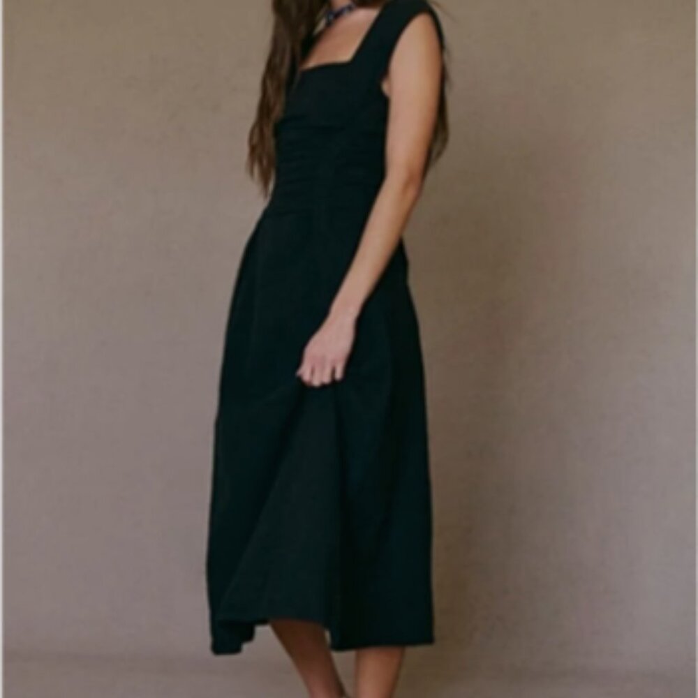 Free People Black Midi Dress - Picture 3 of 5